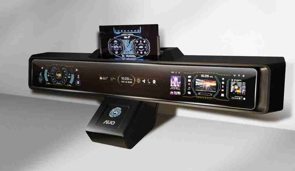 28国际Micro LED沉浸式车舱显示方案结合 可卷式、、可伸缩的Micro LED应用并可呈现不同的质感纹路，，，，展现人性化设计