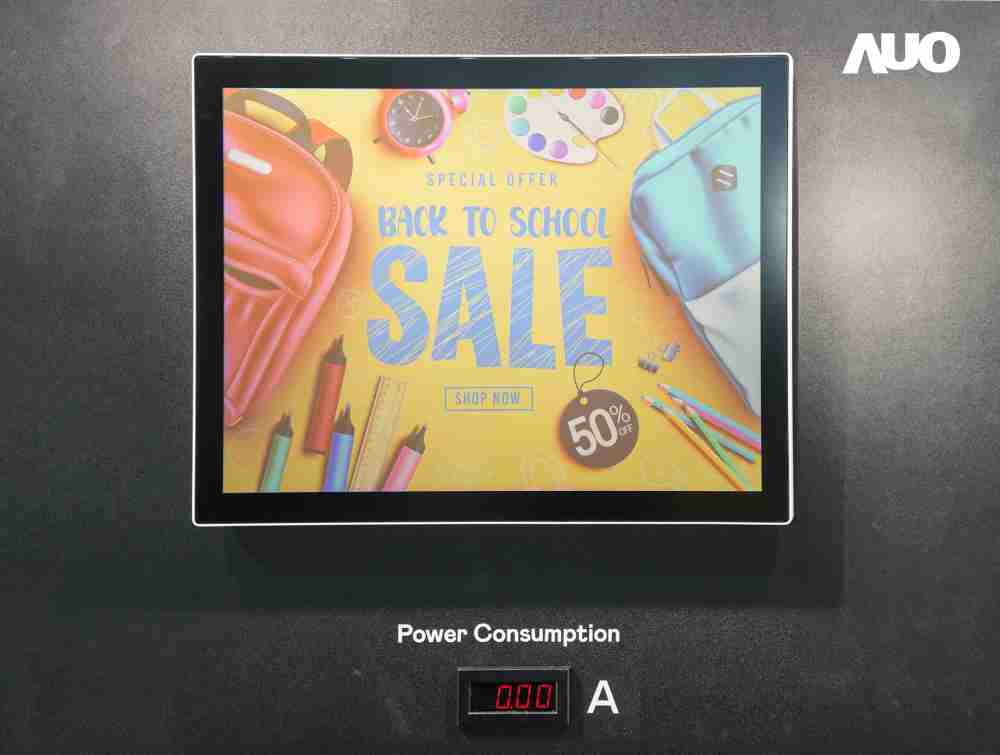 28国际展示胆固醇液晶超低耗能户外全彩显示器，，，ChLC（胆固醇液晶）以双稳态技术使静态显示零功耗，，，具省电、、、、高彩度、、、环保的特性，，，，还整合软硬件系统解决方案，，，可透过单一云端平台管理